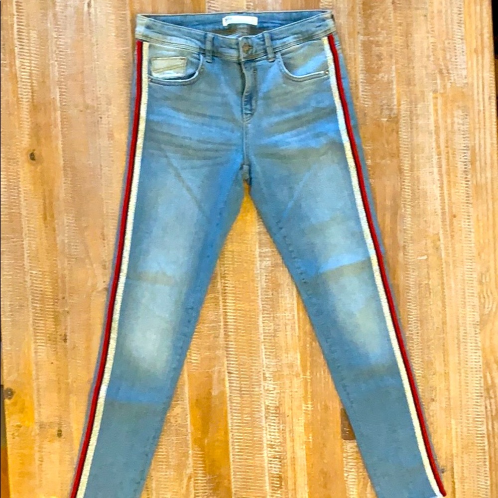 ZARA skinny jeans with pinstripes